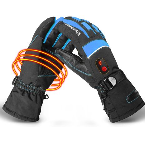 Зимние лыжные перчатки с двухсторонним подогревом uWarm GA800A, с регулировкой температуры, до 6 часов, 4000mAh, синие, XL