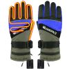 Зимние перчатки с подогревом лыжные uWarm GF0126H на батарейках, размер L, синие