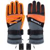 Зимние перчатки с подогревом лыжные uWarm GF0126H на батарейках, размер M, оранжевые