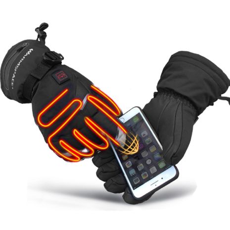 Зимние лыжные перчатки с сенсорным покрытием uWarm GA680A, с двухсторонним подогревом , 3600mAh, до 6 часов, размер M