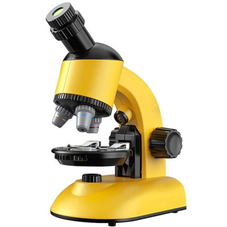 Качественный детский микроскоп для ребенка OEM 1113A-1 с увеличением до 640х, Желтый