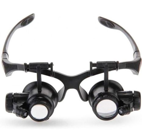 Збільшувальні бінокуляри з LED підсвічуванням Gaosuo NO.9892G, ювелірні окуляри з лупою