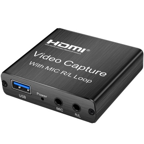 Зовнішня карта відеозахоплення HDMI - USB для стримувань, запису екрана Addap VCC-03, для ноутбука, ПК