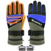 Зимние перчатки с подогревом лыжные uWarm GF0126 с аккумуляторами 2000mAh, до 4-х часов, размер L, синие