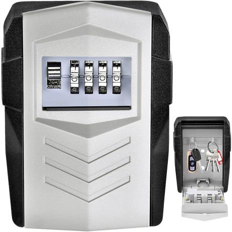 Антивандальний зовнішній сейф для ключів uSafe KS-11, з кодовим замком, металевий, настінний, Сірий