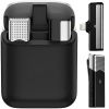 Бездротовий петличний Lightning мікрофон Savetek P35, із зарядним кейсом, для Apple iPhone, iPad, до 20 м, Чорний