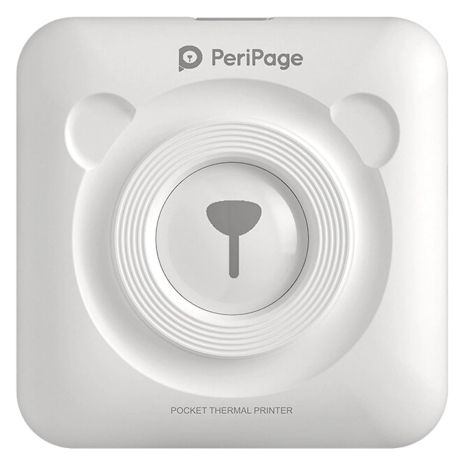 Портативний bluetooth термопринтер для смартфона PeriPage A6, білий