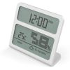 Цифровий термогігрометр DHT012 | Годинник з термометром, гігрометром та календарем, Білий