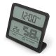 Цифровой термогигрометр DHT012 | Часы с термометром, гигрометром и календарем, Черный