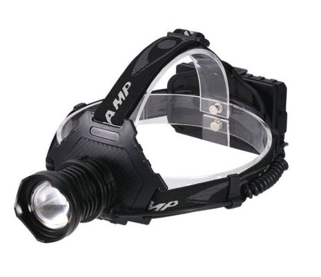 Яскравий налобний світлодіодний ліхтар X-Balog BL-T70-P70, з оптичним зумом та функцією Powerbank