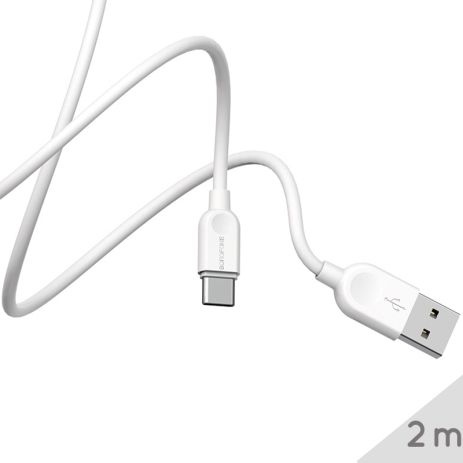 USB-Type-C кабель для смартфона Borofone BX14, 2.4A, Білий, 2m