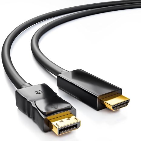 Кабель – перехідник DisplayPort to HDMI для синхронізації відео та аудіо потоку Addap DP2HDMI-01c, 4K UltraHD, 1,8 м