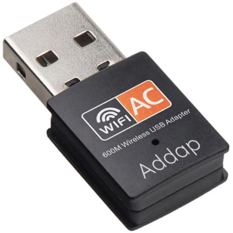 Двухдіапазонний WiFi адаптер із USB підключенням Addap UWA-01 | 2,4 ГГц/5 ГГц, 600 Мбіт/с