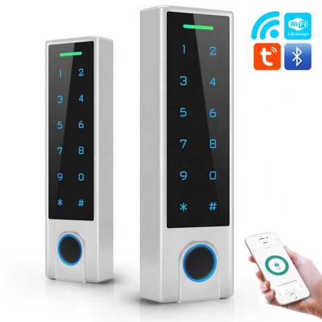Розумна біометрична панель доступу з Bluetooth та сканером відбитка пальця USmart AC-01b, підтримка Tuya, iOS/Android