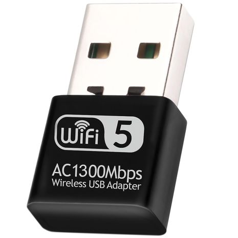 Скоростной сетевой USB WiFi адаптер Addap UWA-06, двухдиапазонный 2.4 ГГц + 5 ГГц, беспроводной приемник, 1300 Мбит/с