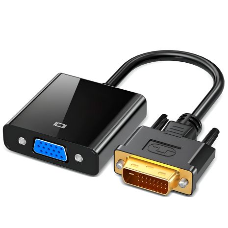 Адаптер видеосигнала с DVI на VGA, мультимедийный переходник Addap DVI2VGA-01, 1080P