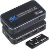 Комутатор HDMI | Світч на 4 порти Addap HVS-04, чотиринаправлений відео перемикач 4К, з підтримкою ARC, Black