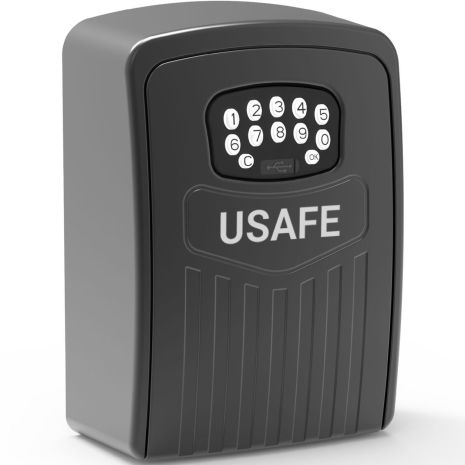 Электронный мини сейф для ключей uSafe KS-10 с кодовым замком и управлением со смартфона через Bluetooth, Черный