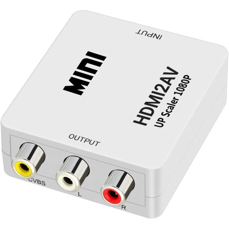 Конвертер відео з цифрового HDMI аналоговий AV сигнал з підтримкою 1080P дозволу Addap HDMI2AV-01