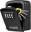 Антивандальний настінний міні сейф uSafe KS-08 для ключів, з кодовим замком, Чорний