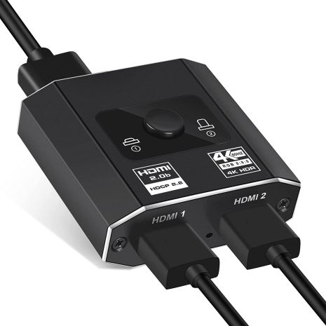 Двосторонній HDMI розгалужувач Bi-Direction Switch на 2 канали Addap HVS-08 | 2в1: перемикач + комутатор відеосигналу