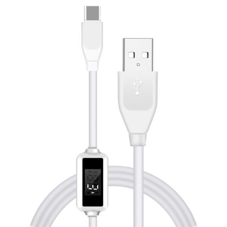 Кабель USB Type-C із швидкою зарядкою та LED дисплеєм Digital Lion WLX-F8c | Амперметр + Вольтметр