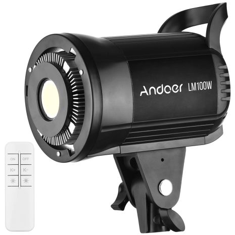 Постійний студійний LED відеосвітло Andoer LM100W | Потужна лампа для студії.