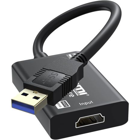 Зовнішня карта відеозахоплення HDMI - USB 3.0 Addap VCC-05, для стримувань, запису екрана, для ноутбука, ПК