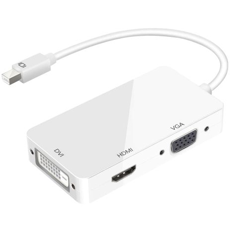 Відео адаптер, конвертер 3в1 з Mini DisplayPort на HDMI/VGA/DVI роз'єми Addap MDPA-02Mix, 4K/1080P