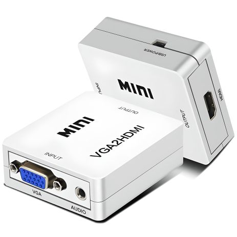Конвертер відеосигналу з аналогового VGA на цифровий HDMI порт Addap VGA2HDMI-01, Full HD 1080P