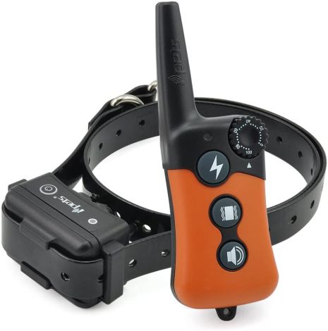 Водонепроникний електронашийник для дресирування собак iPets PET619-1, помаранчевий, що перезаряджається.