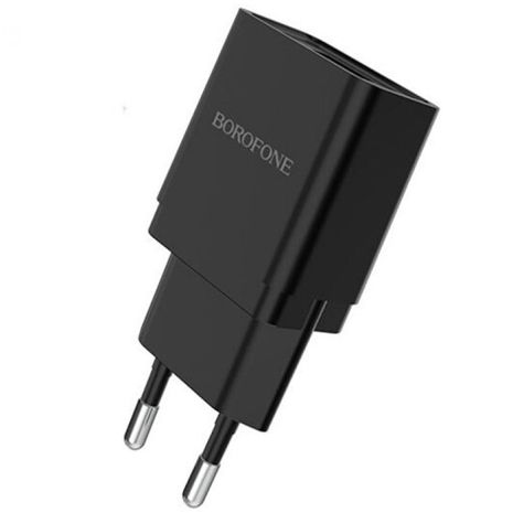 СЗУ/USB зарядка - блок живлення Borofone BA19A, 5V, 1.0A, Чорний