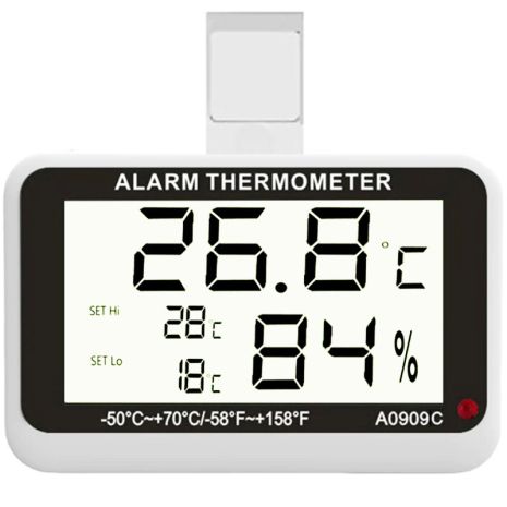 Цифровой термометр / гигрометр для холодильника / морозильника UChef A0909C, с сигнализатором температуры
