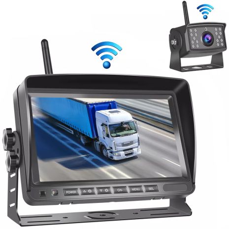 Беспроводная камера заднего вида с 7" монитором Podofo A3006 | парковочный комплекс + видеорегистратор для грузовиков