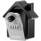 Антивандальный наружный мини сейф для ключей uSafe KS-06, в форме дома, с кодовым замком и ключом, настенный, Серый