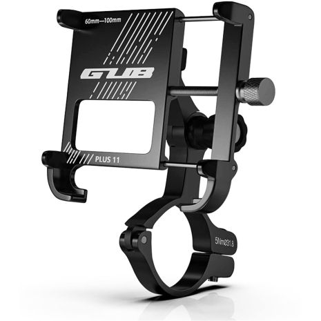 Металевий тримач для смартфона на кермо велосипеда/самоката GUB PLus 11, чорний