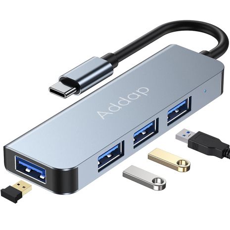 Концентратор USB Type-C, концентратор для ноутбуків Addap UH-06, 4-портовий концентратор