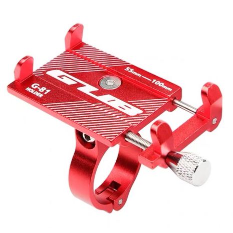 Металлический держатель для смартфона на руль велосипеда / самоката GUB G-81, Красный