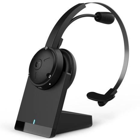 Бездротова Bluetooth 5.0 гарнітура для кол центру з мікрофоном Digital Lion M101, з шумозаглушенням і док-станцією