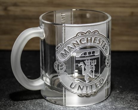 Чашка для чая и кофе с гравировкой FC Manchester United ФК Манчестер Юнайтед