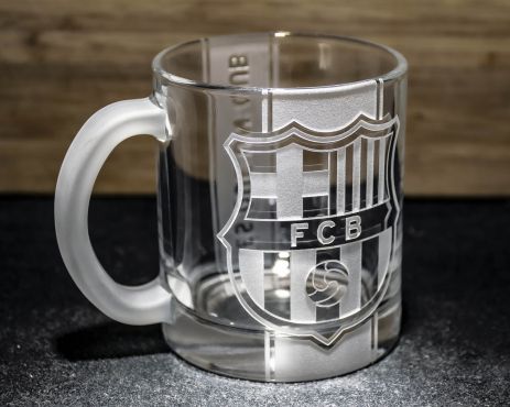 Чашка для чая и кофе с гравировкой FC Barcelona ФК Барселона