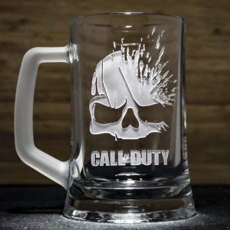 Пивний келих із гравіюванням Call of Duty