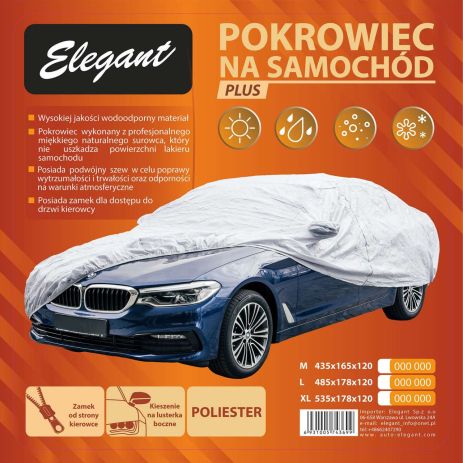 Тент на авто Седан Elegant 100 267 4,8м (с подкладкой , замок на двери, уши под зеркала , сумка для хранения)