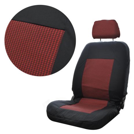 Чехлы сидений Tuning "B" Ланос / ВАЗ полный комплект Черно-Красные