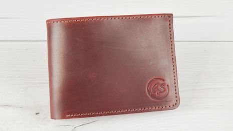 Стильний жіночий шкіряний гаманець GS 9*12 см червоний