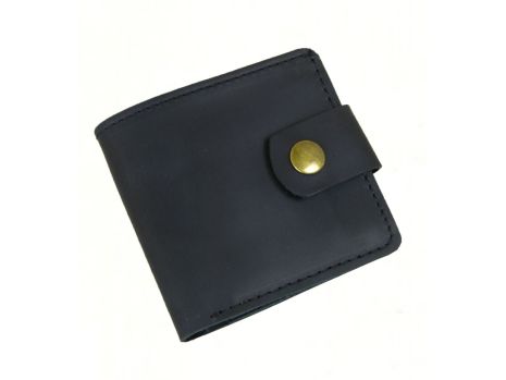 Чоловічий гаманець гаманець GS чорний шкіряний