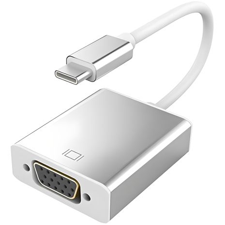 Адаптер, конвертер с Type-C на VGA для передачи видео Addap UC2VGA-02, переходник для ноутбука, проектора, телевизора, FullHD 1080P