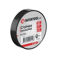 Стрічка ізоляційна 0,15 мм x 17 мм x 20 м чорна INTERTOOL IT-0021