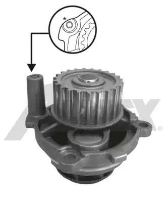 Насос водяной Caddy III/Octavia/Golf IV/V/Passat/Polo 1.6/2.0 97-, AIRTEX (1703)