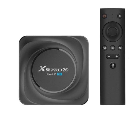 Смарт ТБ приставка X88 Pro 20 Android 11 TV Box 8Gb + 64Gb Wi Fi 5 ГГц із голосовим пультом